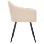 Dining Chairs 4 pcs Cream Fabric