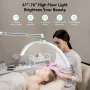 Janolia Staande lamp Wimperlicht voor Wimpertechniek LED Halve Maanlamp Wimperlamp Esthetische Lamp Verstelbare Helderheid 360° Draaibaar voor Wimpertechniek Tattoo Schoonheid