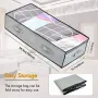 2PC 90L Large Capacity Waterproof Clothes Storage Bags Dustproof With Zipper Under Bed Quilt Blanket Storage Bags