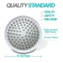 6\ High Pressure Rain Shower Head Pressure-boosting Fully-plated Lotus-shaped with Bend Pipe Bathroom Rainfall Shower Head Black Silvery Angle Adjustable Showerhead