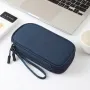 Travel Portable Digital Product Storage Bag USB Data Cable Organizer Earphone Charging Box Bag Double Layer Handheld Data Cable Storage Bag