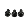 Suleve™ M3NR2 50pcs M3 Black Nylon Round Phillips Screw Bolts 6/15/20/25mm