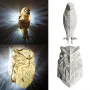 Eagle Owl Animal Projector Wall Lamp 3D Print Sconce Light Plastic Material Battery Operated Home Decor for Halloween Xmas