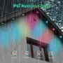 LIXINCORDA 49ft 33LED/ 32.8ft 20LED Smart RGB LED String Lights Outdoor IP65 Waterproof APP/Remote Control Music Sync Patio & Garden Lights