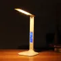 Lámpara de escritorio de 14 LED con puerto USB, lámpara de lectura plegable, regulador de intensidad, luz de control táctil