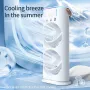 Smart Dual Fan Mist Cooler with Full Rotation and USB Rechargeable Multiple Speed Settings Ideal for Home and Travel Cooling Convenience with Soothing LED Display