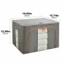 HONEIER 66L Storage Bags Clothes Organizer Storage Containers with Durable Handles Thick Fabric for Clothing Blanket Comforters Bed Sheets Pillows