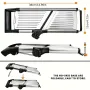 Multifunctional Vegetable Cutter Grater Food Slicer Adjustable Thickness for Cheese Fruits Vegetables Stainless Steel Food Cutter Slicer Dicer with Extra Brush for Kitchen