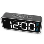 Daylight Saving Time LED Digital Alarm Clock with Voice Control Smart High-Definition Mirror Snooze Electronic Clock