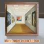 Naked Eye 3D Visual LED Wall Art with LED Lights with Stand Night Light with 3 Lighting Effects Wall Mounted Atmosphere Light for Living Room