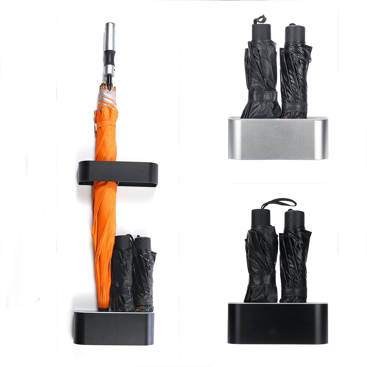Aluminum Alloy Umbrella Storage Holder No Punch Waterproof Umbrella Stand Rack Home Hotel Umbrellas Frame