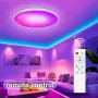 Elfeland 30W Smart RGB Ceiling Light with WiFi Bluetooth Remote Control Dimmable APP & Voice Control Compatible With Alexa Google Assistant