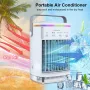 Mini Air Conditioner 700ml High-Capacity USB Cooling Fan with Four-Speed Wind Setting Mood Lighting and Natural Wind Mode Ideal for Bedroom Cooling and Air Humidification