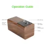 Creative Wooden Pen Holder Clock USB Voice Control Digital Pen Holder Alarm Clock LED Pencil Organizer with LED