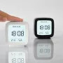 Digital Alarm Clock 12/24H Electronic Alarm Clock Voice-activated Backlight Temperature Humidity Nightlight Table Clocks with Snooze Function