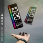 Multifunction 1200mAh Rhythm Light Bar LED Dual Alarm Clock 15 RGB Color Sound Control Night Light Digital Thermometer Hygrometer Audio Companion