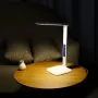 Lámpara de escritorio de 14 LED con puerto USB, lámpara de lectura plegable, regulador de intensidad, luz de control táctil