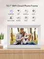 10-inch Smart WiFi Touch Digital Photo Frame Cloud Digital Photo Frame 1280*800 IPS LCD Touch Screen Built in 32GB Storage Share Photos Via App