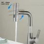 Pull Out Basin Faucet 360° Rotatable 304 Stainless Steel Kitchen Sink Mixer Tap with Pull Out Sprayer Hot And Cold Dual Control