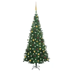 Artificial Christmas Tree,Xmas Pine Tree with 300 LEDs,Easy Assembly Christmas Tree with Metal Stand and 1300 Branchs for Home,Office,Party,Holiday Indoor Outdoor Decoration