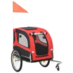 [EU] Pet Bike Trailer 91765 Dog Carrier for Dogs and Pets with Durable Frame Breathable Protective Net Pet Cart, Easy Assembly, Strong Bearing