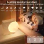 Colorful Atmosphere Moon Light Sunrise Alarm Clock Wake-Up Light Breathing Light Three-Speed Dimming Clock Dual Alarm Clock Timing Sound Machine for Heavy Sleepers Nightlight Sleep Aid Snooze 10 Nature Sounds 8 Colors Ideal for Gift