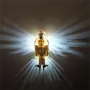 Eagle Owl Animal Projector Wall Lamp 3D Print Sconce Light Plastic Material Battery Operated Home Decor for Halloween Xmas