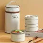 304 Stainless Steel Multi-layer Insulated Lunch Box Portable Thermos Lunch Box Set Bento Box Stackable for Kids Adults School Picnic Fruit Salad Food Container Thermal Lunch Bag