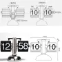 Vintage Flip Clock 12-Hour Automatic Flip Clock Retro Stainless Steel Desk Clock Large Time Display Clock for Living Room Bedroom Household