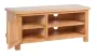 Solid Oak Wood TV Cabinet With Two Convenient Cable Outlets Brown 40.6" x14.2" x18.1"