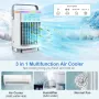 Mini Air Conditioner 700ml High-Capacity USB Cooling Fan with Four-Speed Wind Setting Mood Lighting and Natural Wind Mode Ideal for Bedroom Cooling and Air Humidification