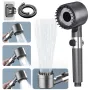 High Pressure Shower Head High Pressure with Handheld 3+1 Water Modes Shower Head for Hard Water Showerhead with ON/OFF Switch for Bathroom