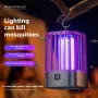 Portable Electric Mosquito Killer Lamp Household Mini Mosquito Zapper Lamp USB Rechargeable Bug Killer with UV Light & Night Light Modes