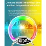 Çok İşlevli RGB LED Gece Lambası Saati Bluetooth Hoparlör Renkli Ortam Aydınlatması Kablosuz Şarj Telefon Hızlı Şarj