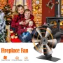 6-Blade Heat Powered Fireplace Fan Powered Fan With Temperature Display Strip Fireplace Fan Wood Fan Silent Operation Circulation