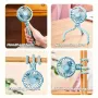 Compact Portable Octopus Handheld Night Light Cooling Fan 500mAh with Accessories