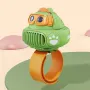Dinozor Projeksiyon Saat Fan Mini Taşınabilir Karikatür El Tipi Fan USB Şarj Edilebilir Soğutucu Fan