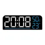 LED Digital Wall Clock Remote Control Electronic Mute Clock with Temperature Humidity Display Timing Function 12/24H LED Clock Watch Desk Clock
