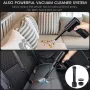 2 In 1 6000mAh Cordless Portable Digital Display Air Duster Blower Vacuum Cleaner Portable Car Vacuum Cleaner Compressed Air Blower for Keyboard Computer Car Washing