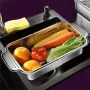 Kitchen Sink Drain Basket Retractable 304 Stainless Steel Drain Rack Vegetable Fruit Basin Bowl Chopsticks Dish Storage Rack