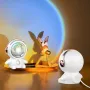 Sunset Atmosphere Night Light Projector Mini Astronaut Space LED Light Sunset Light USB RGB Projector for Bedroom Broadcast Photography Background
