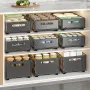 2PCS Kitchen Sink Rack Retractable Metal Basket Double Layer Seasoning Snack Bottle Pull Out Storage Rack Cabinet Layered Rack
