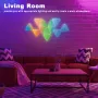 6Pack RGBIC Triangle Quantum Light Panels DIY Splicing Wall Lights with Music Sync APP & Remote Control Gaming Atmosphere Lamp