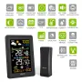 BALDR Wireless Digital Color Display Weather Station Clock Barometer Thermometer Hygrometer Trend Sun Time Forecast Sensor -40℃