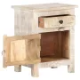 Bedside Cabinet 15.7\x11.8\x19.7\ Rough Acacia Wood