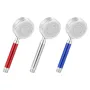 High Pressure Anion Aluminum Shower Head Water Saving Filter Blue/Red/Silver