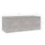 TV Cabinet Concrete Gray 31.5\x13.4\x11.8\ Chipboard