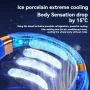 1800mAh Taşınabilir Askılı Boyun Fanı Üst Sürüm Pil Ekranı Renkli Nefes Işık Taşınabilir Halterneck Fan USB Elde Taşınabilir Sessiz Çok Fonksiyonlu Kanatsız Mini Elektrikli Fan