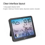 Temperature Humidity Sensor Indoor Outdoor Real Time Monitoring Weather Clock High Precision Hygrometer Thermometer Dual Power USB/Battery LCD Weather Forecast Clock