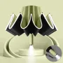 Automatic Folding Reverse Sun Umbrella Upgraded Windproof Design with Reflective Strip LED Light Convenient Handle Rainproof